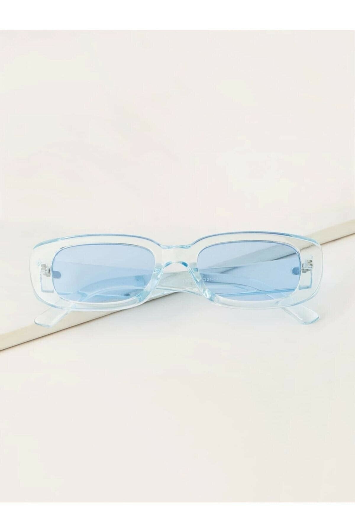 Blue Square Rectangle Vintage-retro Unisex Sunglasses