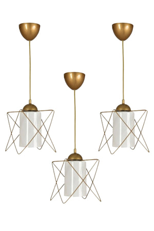3 Pieces Aged Mica Promotional Single Pendant Lamp Chandelier - Bedroom - Living Room - Kitchen - Hall