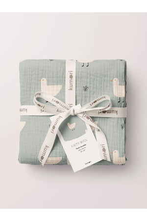 Minty Duck Organic Crinkle Square Muslin Cover 100 X 100 Cm
