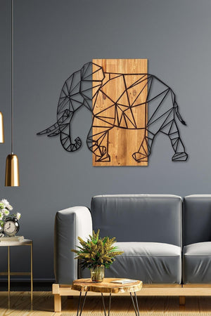 Doreart Elephant Wood & Metal Wall Painting, Home Office Wall Board - Swordslife
