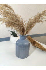 Vase Pampas, Artificial Flower And Dry Flower Vase, Line Pattern Vase - Swordslife