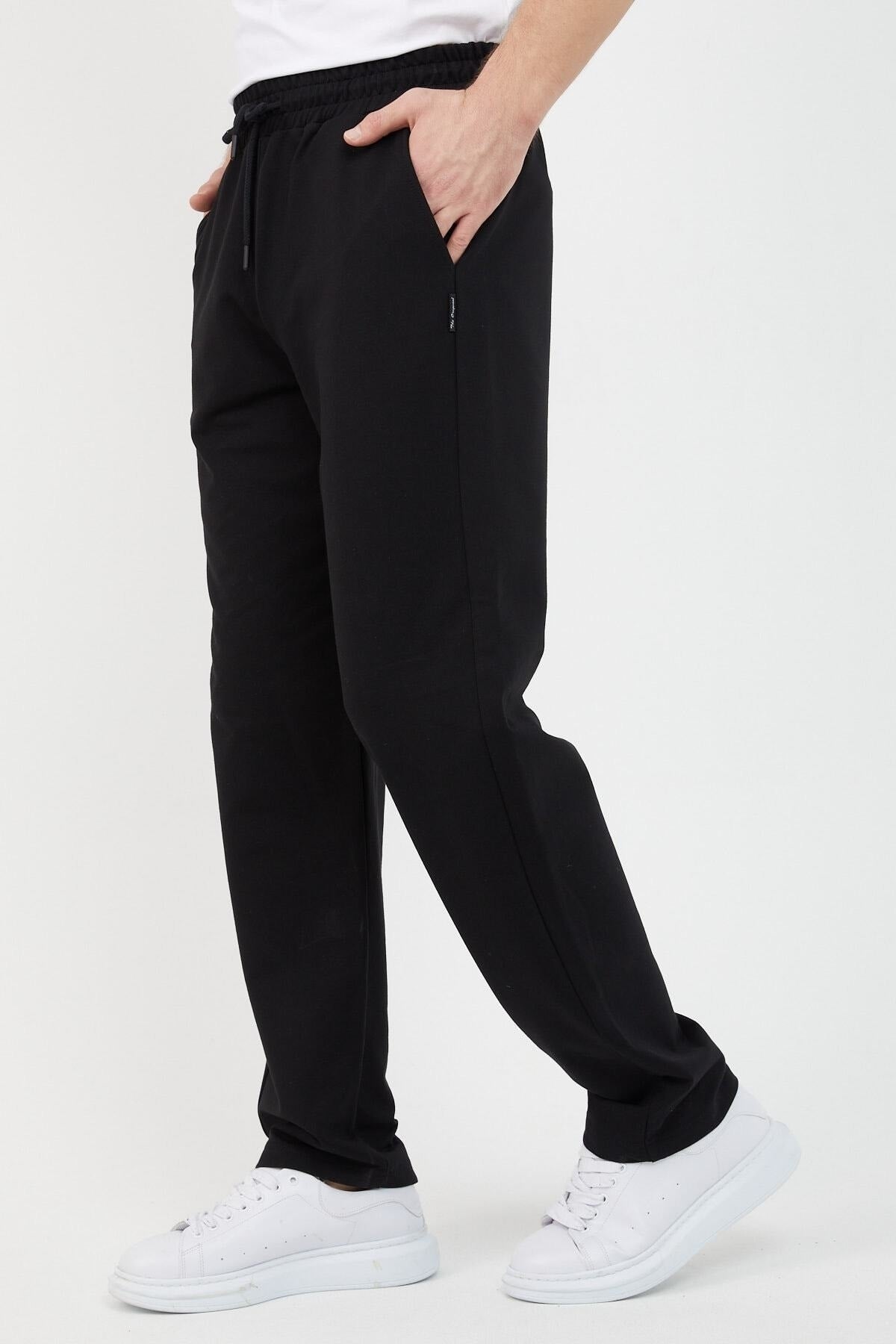 Black-Anthracite Men'S Straight Leg Relaxed Cut 2-Pack Sweatpants