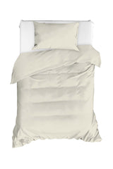 100% Natural Cotton Solid Color Duvet Cover Set Single FreshColor Ecru - Swordslife