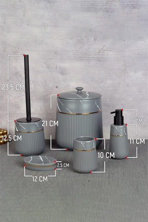 Bathroom Set Ceramic 5 Piece Wc Washbasin Bathroom Set - Swordslife