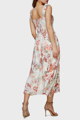 Susanna Floral Pattern Collar Detailed Pocket Midi Dress Women's Dress W2gk57wekc0 P82w - Swordslife