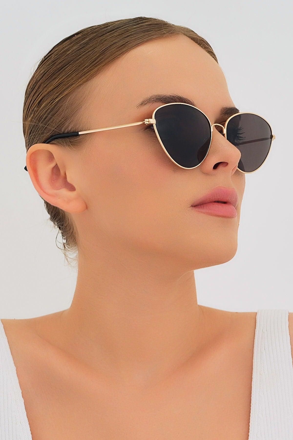 Ml 41 Cat Eye Black Gold Women's Sunglasses - Swordslife