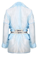 Special Design Couture Organza Pleated Silk Blouse - Swordslife