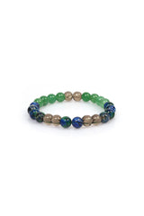 Certified Health and Healing Talisman Bracelet (Azurite, Smoky Quartz, Aventurine Stone Natural Stone Bracelet)