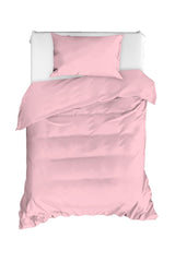100% Natural Cotton Solid Color Duvet Cover Set Single FreshColor JanaPink - Swordslife