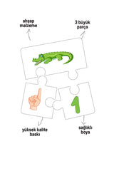 Wooden 30 Pieces Learning Numbers Pazil Set
