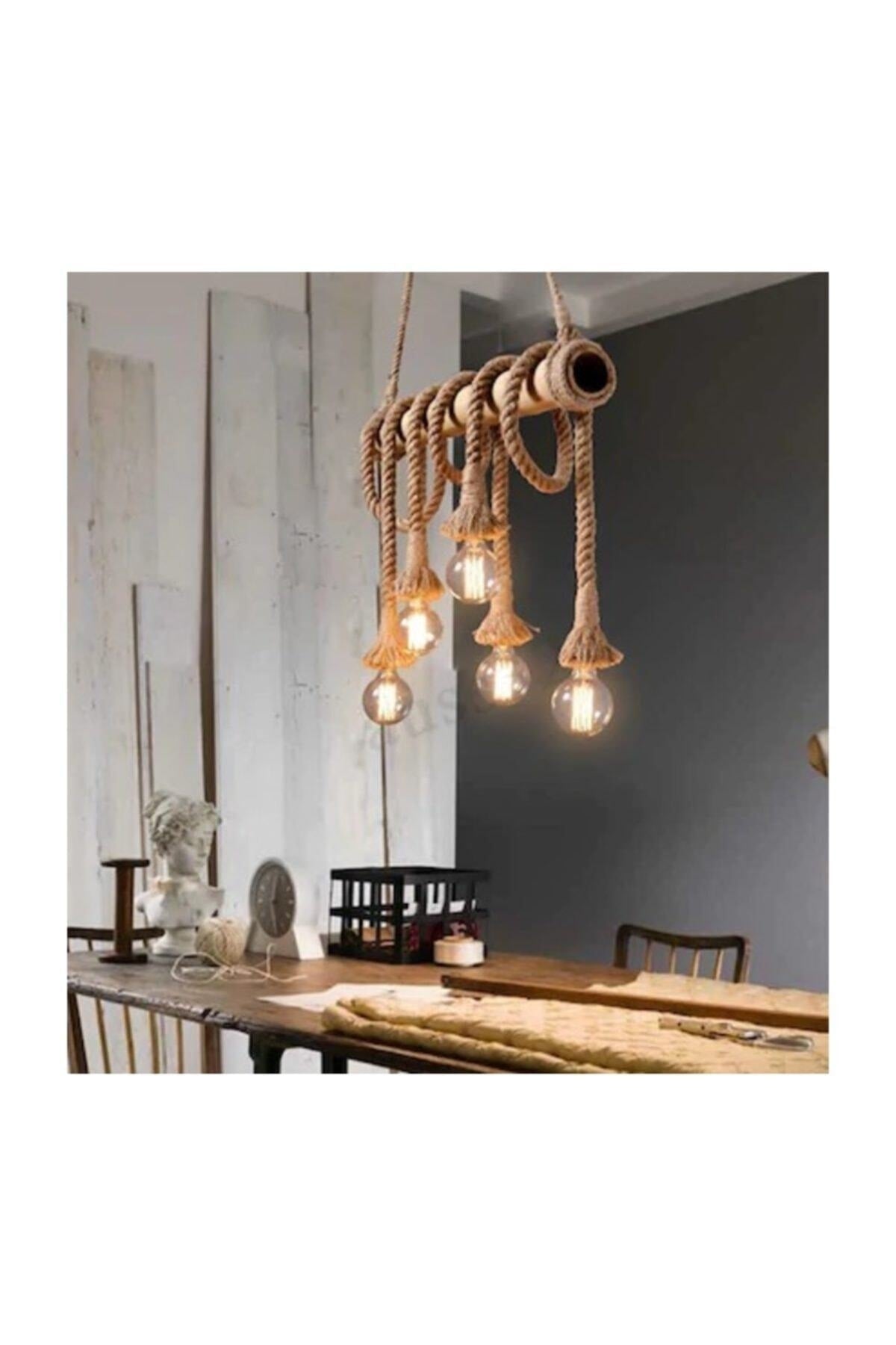 Wooden Chandelier Chandelier For Cafe Bar Restaurant Living Room Hotel Table Top Chandelier 6 Pieces
