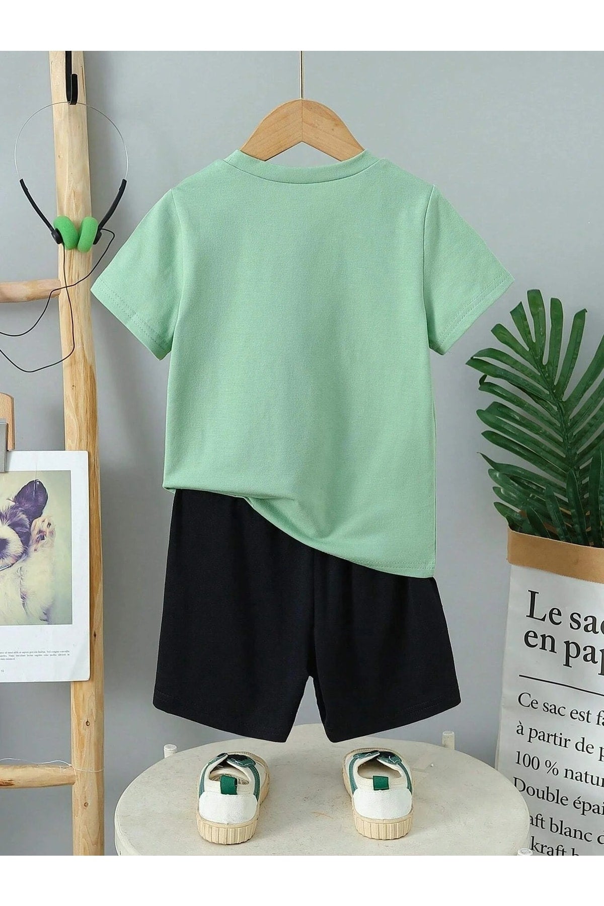 T-Shirt und Shorts-Set mit Tigermuster für Jungen