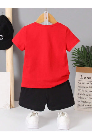 T-Shirt und Shorts-Set mit Tigermuster für Jungen