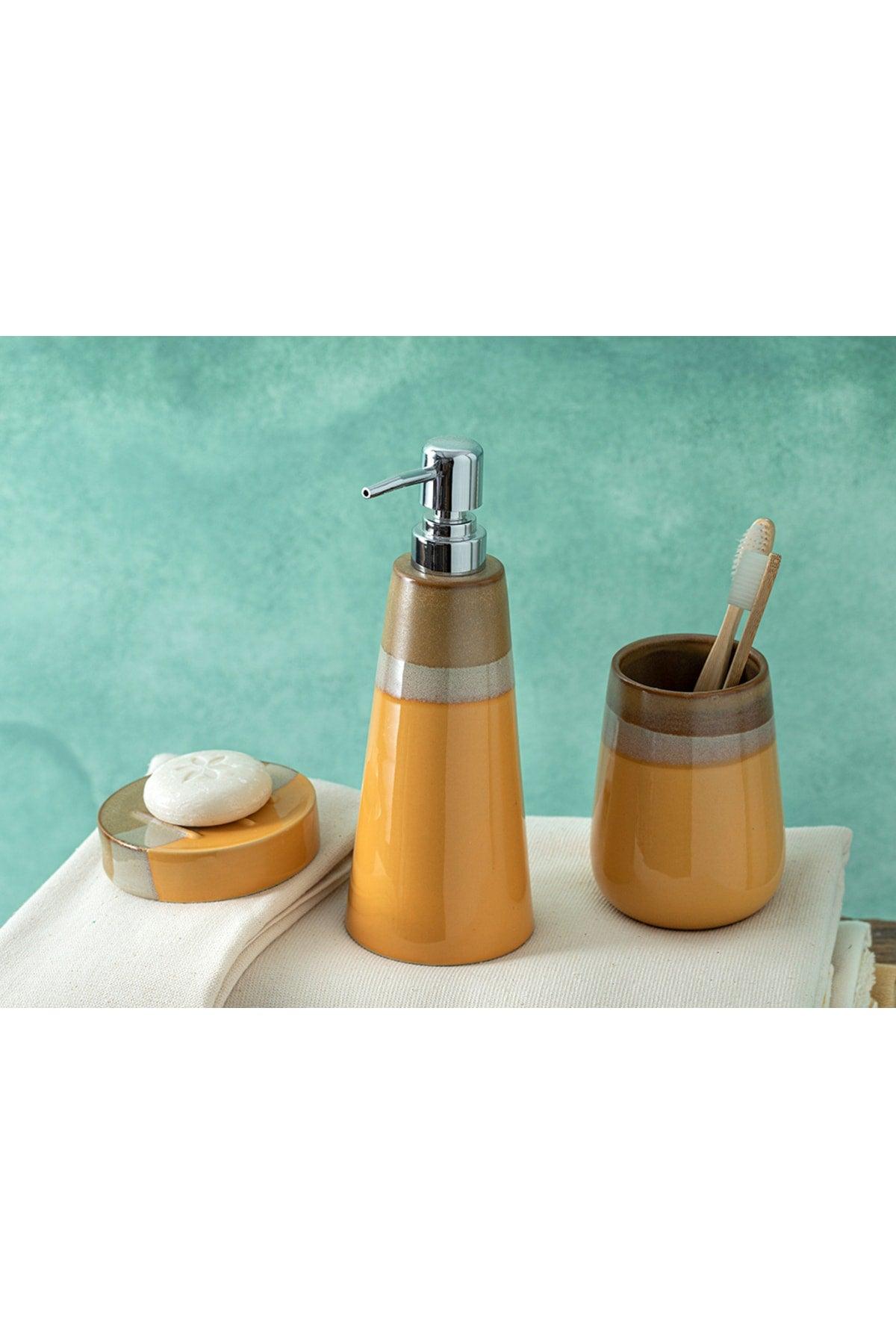 Ael 3 Pcs Bathroom Set Orange - Swordslife