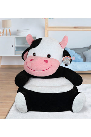 Baby-Kindersitz aus Plüsch mit Kuhmotiv