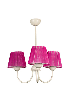 Ova 3. Kronleuchter Weiß Fuchsia Hut
