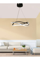 Modern Pendant Lamp Black and White Light LED Chandelier Wave Led Chandelier