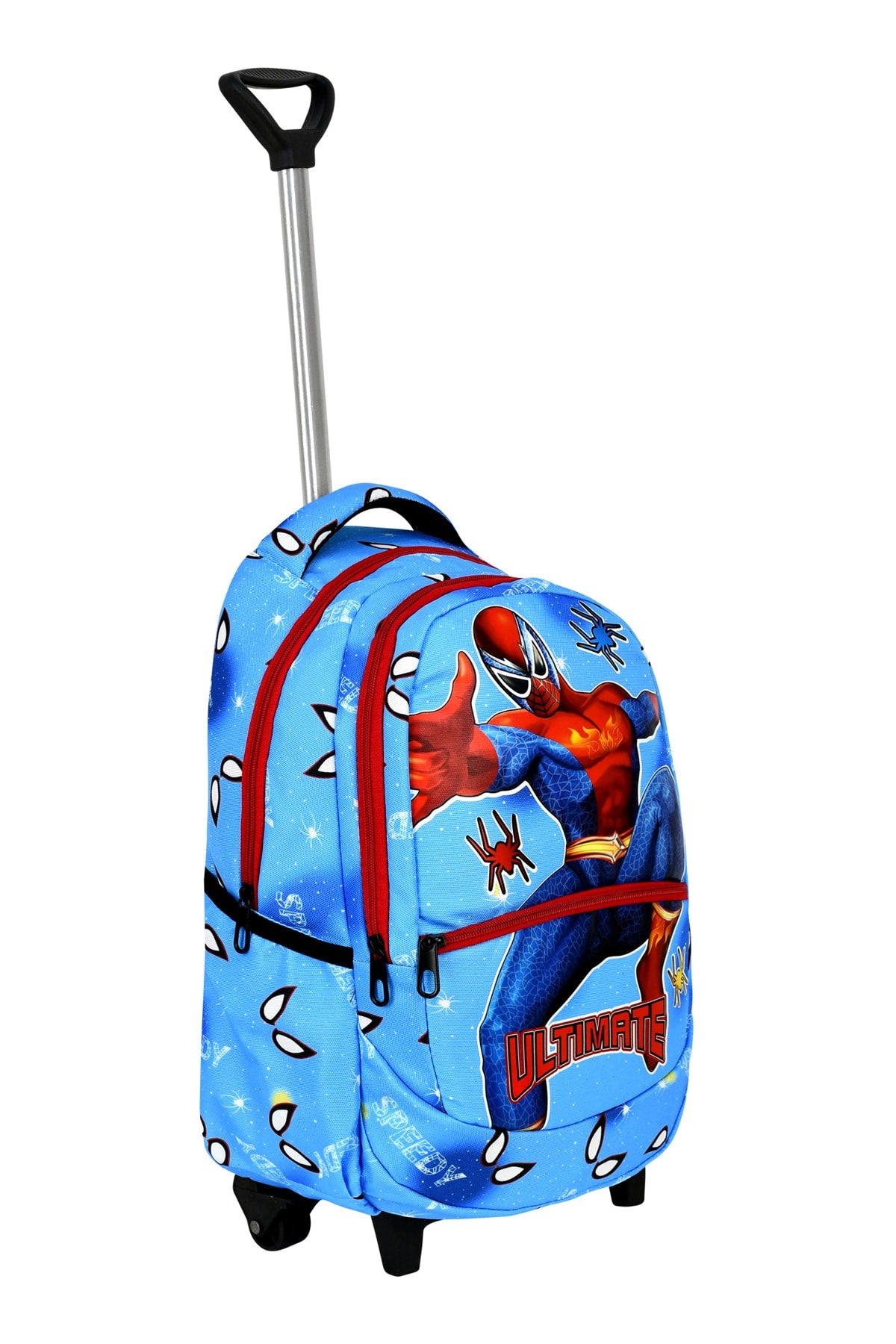 3 Pcs School Set with Squeegee, Spiderman Pattern Primary School Bag Lunch Box Pen Holder