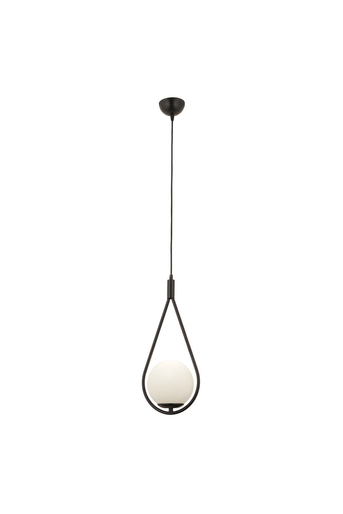 Mirza Single Black Pendant Lamp With White Glass Modern Pendant Lamp Kitchen Living Room Pendant Lamp Chandelier