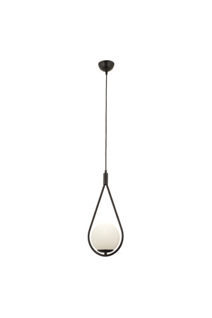Mirza Single Black Pendant Lamp With White Glass Modern Pendant Lamp Kitchen Living Room Pendant Lamp Chandelier