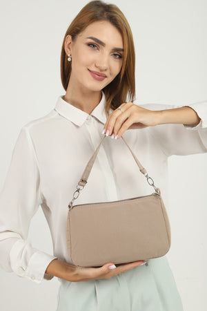 Mink U16 Daily Sport Canvas Fabric Baguette Women'S Hand And Shoulder Bag U:23 E:15 W:7