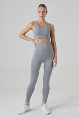 Gela High Waist, Flexible And Gathering Sports Leggings Gray - Swordslife