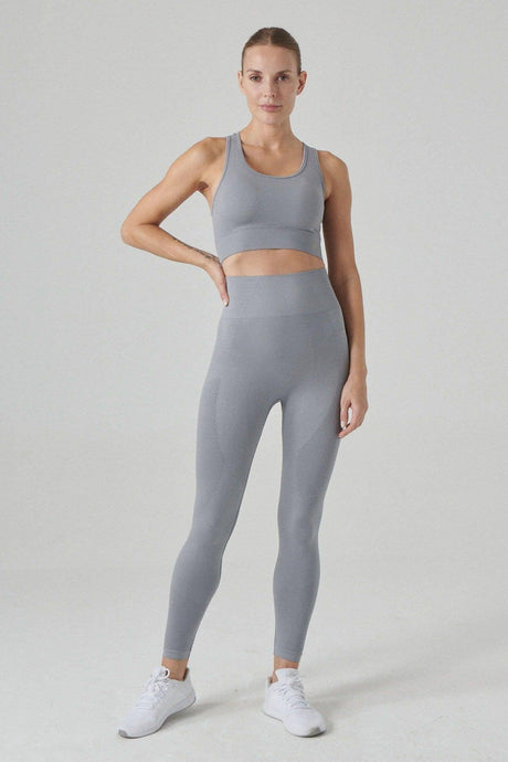 Gela High Waist, Flexible And Gathering Sports Leggings Gray - Swordslife