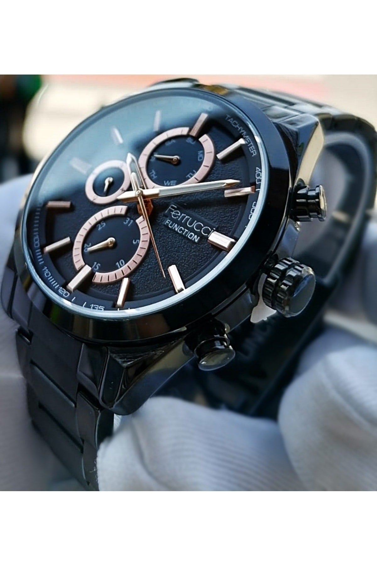 Silver Men'S Wristwatch 3 Atm Waterproof Functions Active Stainless Steel