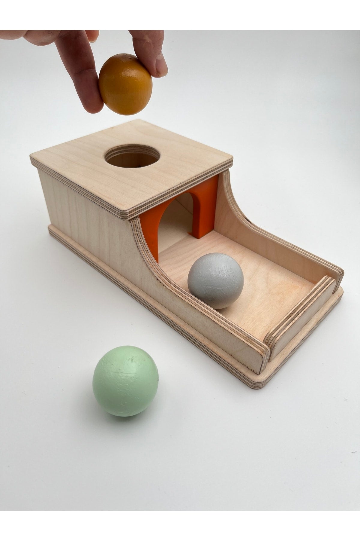 Montessori Continuity Box, Pastel Colored Balls, Educational Wooden Toy