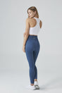 Gela High Waist, Flexible And Gathering Sports Leggings Natural Blue - Swordslife