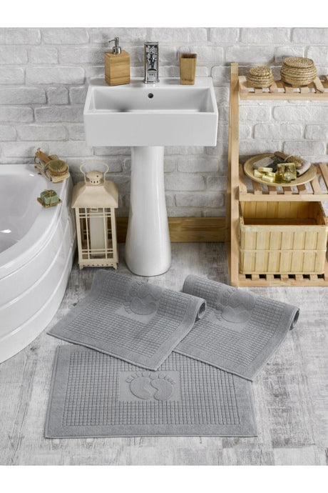 Gray Foot Towel-Mop Set of 3 780gr. - Swordslife