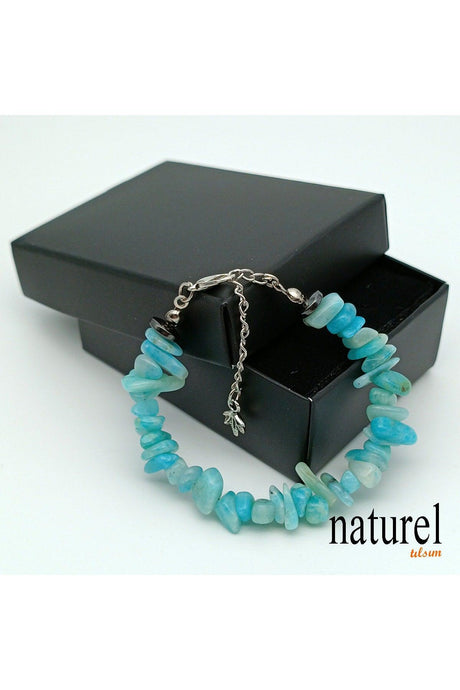 Natural Stone Amazonite Women's Bracelet - Broken Natural Stone - Gift Bracelet - Swordslife