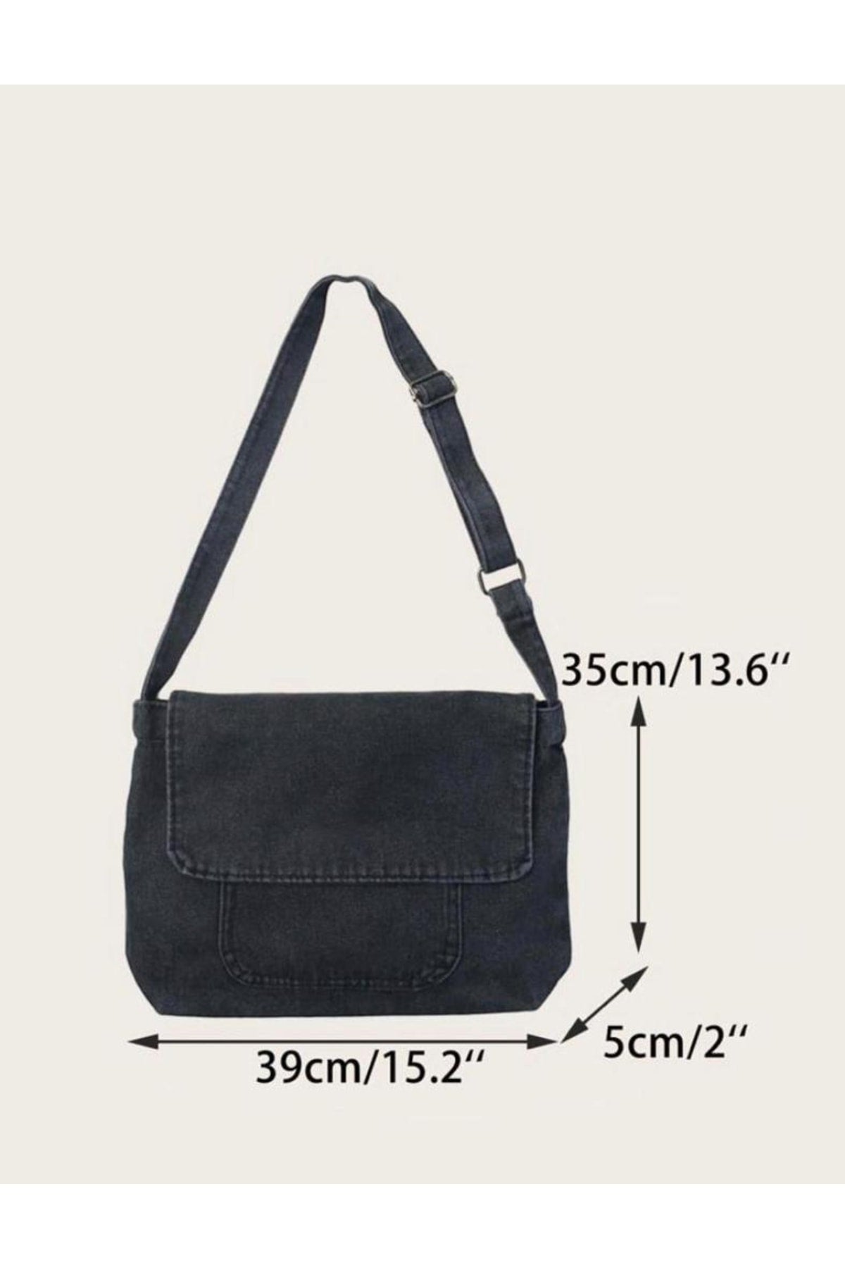 Harajuku Vintage Unisex Denim/Jeans Umhängetasche