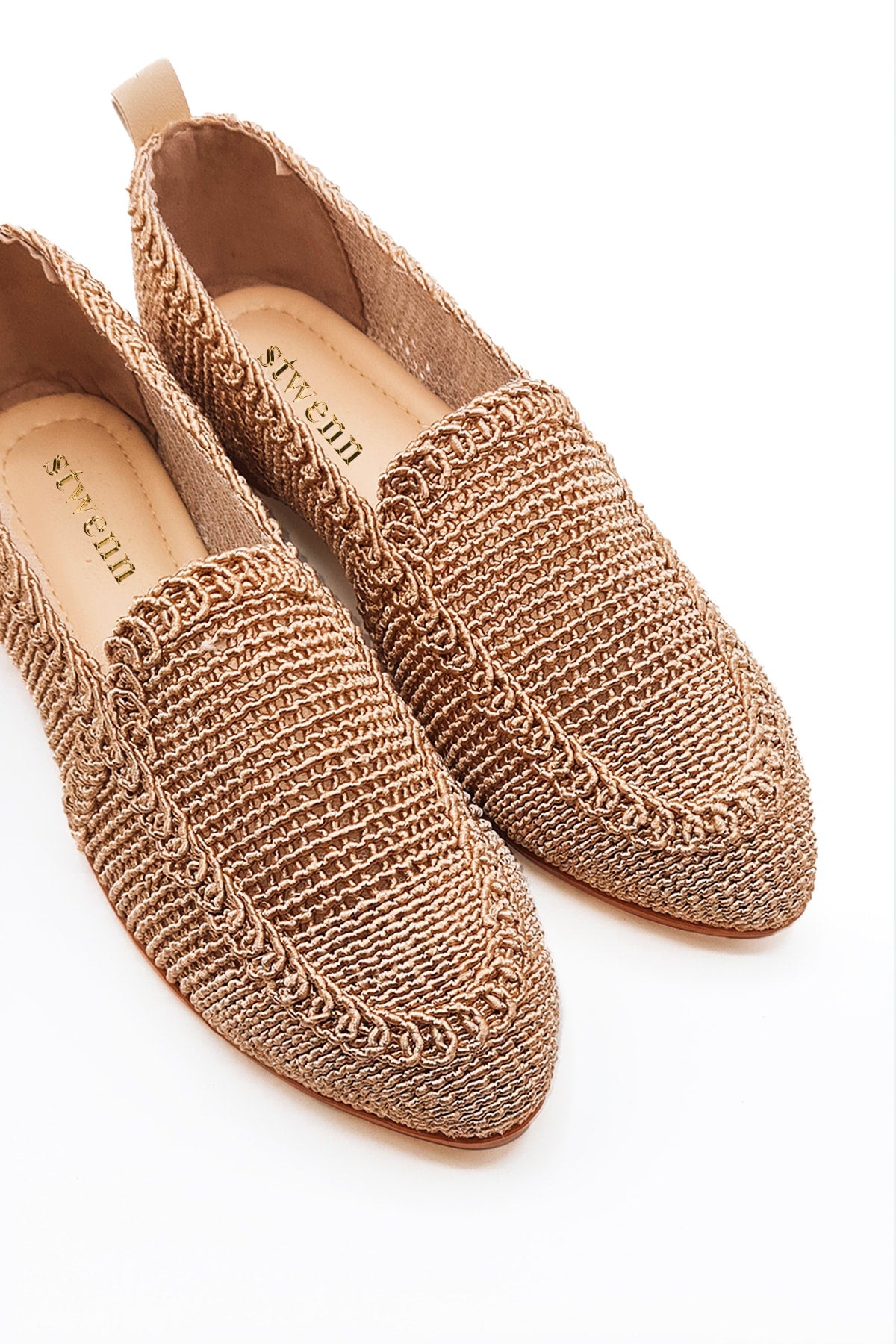 Women's Knitted Flat Shoes Women's Shoes Casual Shoes Mink