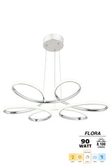 Flora Chrome Modern Pendant Lamp LED Chandelier