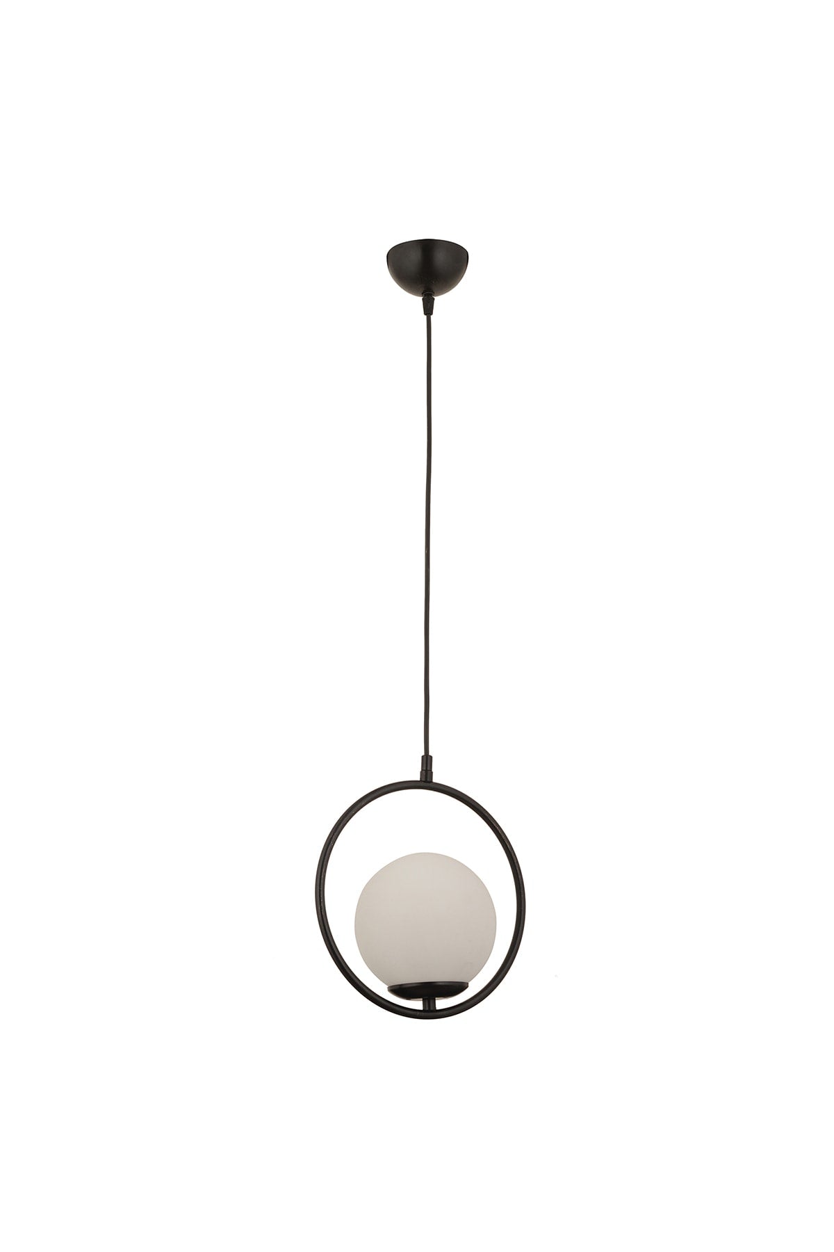 Luis Single Black Pendant Lamp with White Glass Modern Pendant Lamp Kitchen Living Room Pendant Lamp Chandelier