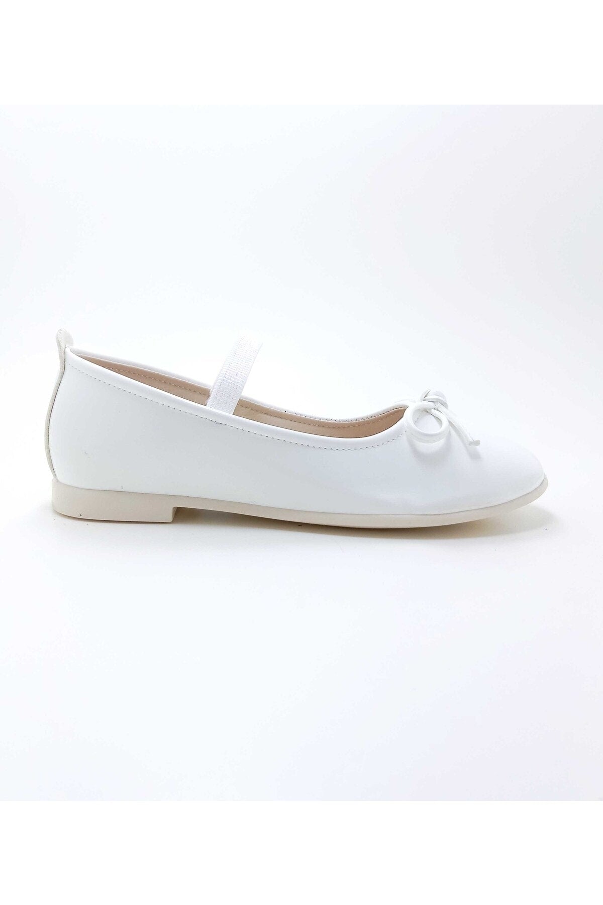 Girl'S Elastic-Bow Detailed Lightweight Flats