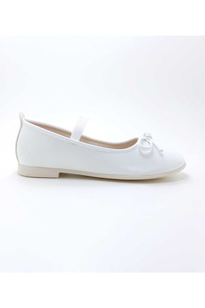 Girl'S Elastic-Bow Detailed Lightweight Flats