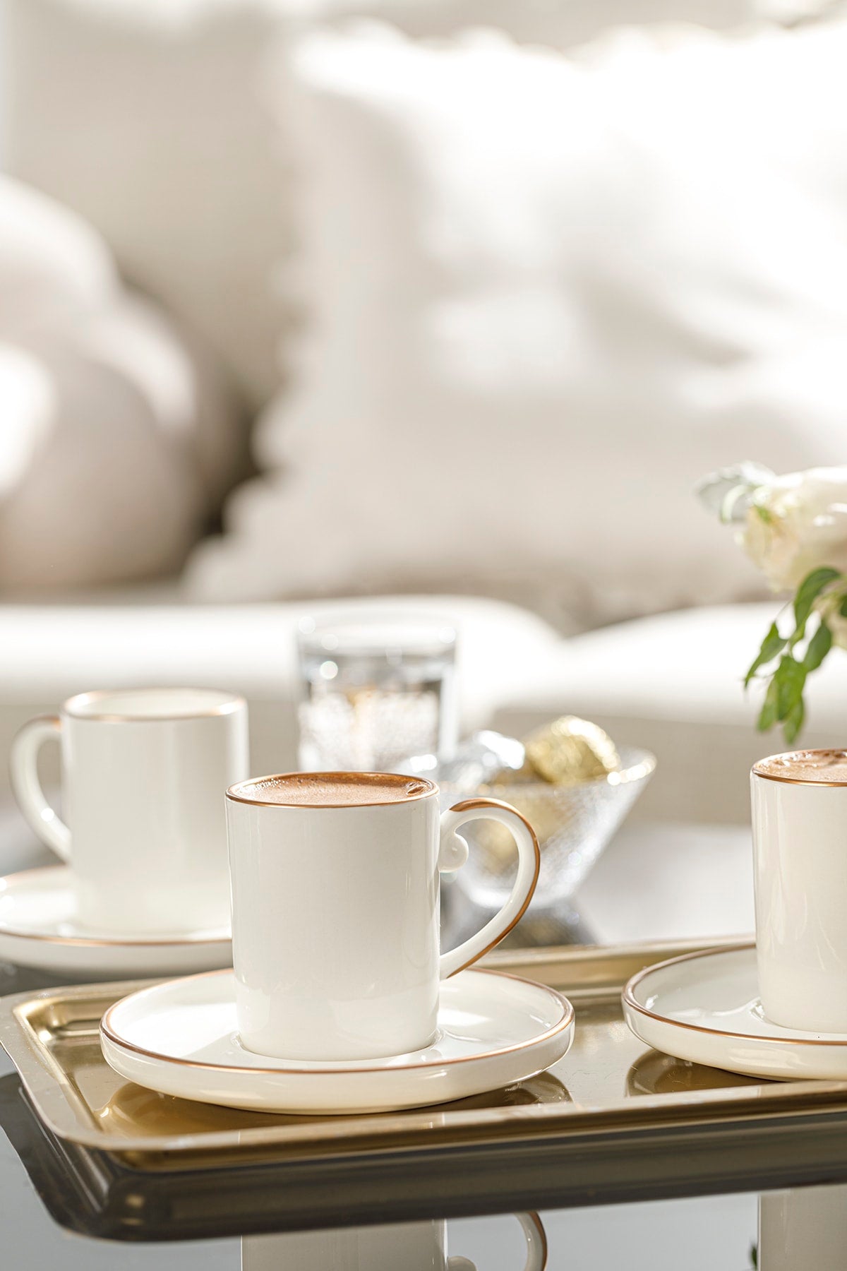 Marella Porcelain Set Of 6 Coffee Cups 85 Ml Rose Gold