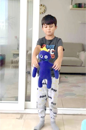 Rainbow Friends Blue Crown Monster Plüschtier (blaue Farbe)