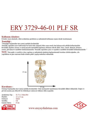 Ery 3729-47-01 Plofonyer Yellow Single Chandelier