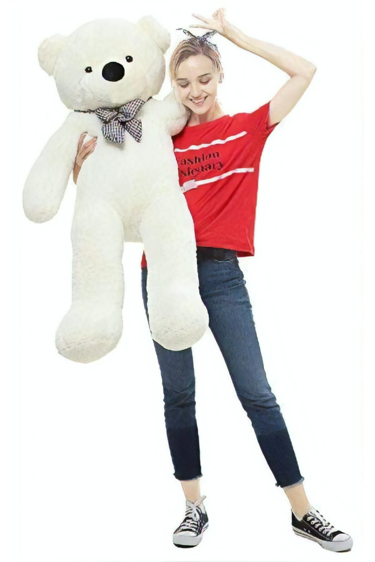 Kuki Toy 120Cm White Plush Bear