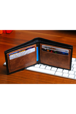 Crazy Leather Men'S Classic Wallet