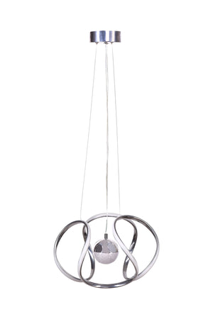 Bretzel Led Chandelier Silver