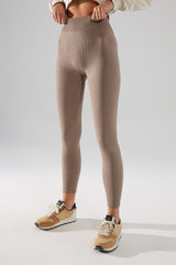 Mink Seamless/Seamless Ribbed Full Length Sports Leggings TWOAW20TA0071 - Swordslife