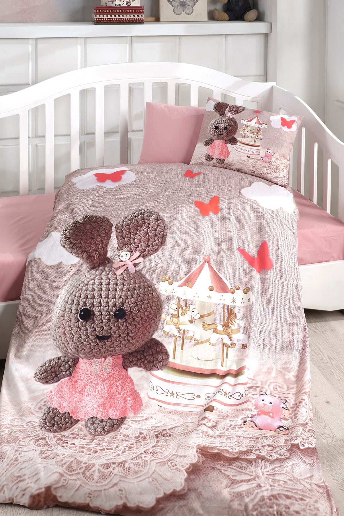 Digital Printed 3D Cotton Baby Duvet Cover Set