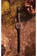 Retro Minimal Women's Wristwatch With Black Leather Band - Swordslife