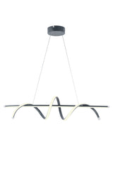 Smoked Pane Modern Led Chandelier White Light Living Room Kitchen Room Led Chandelier Dining Table Led Chandelier