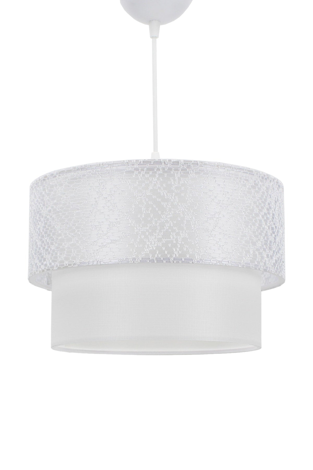 Cake Pendant Lamp Chandelier Lacy White