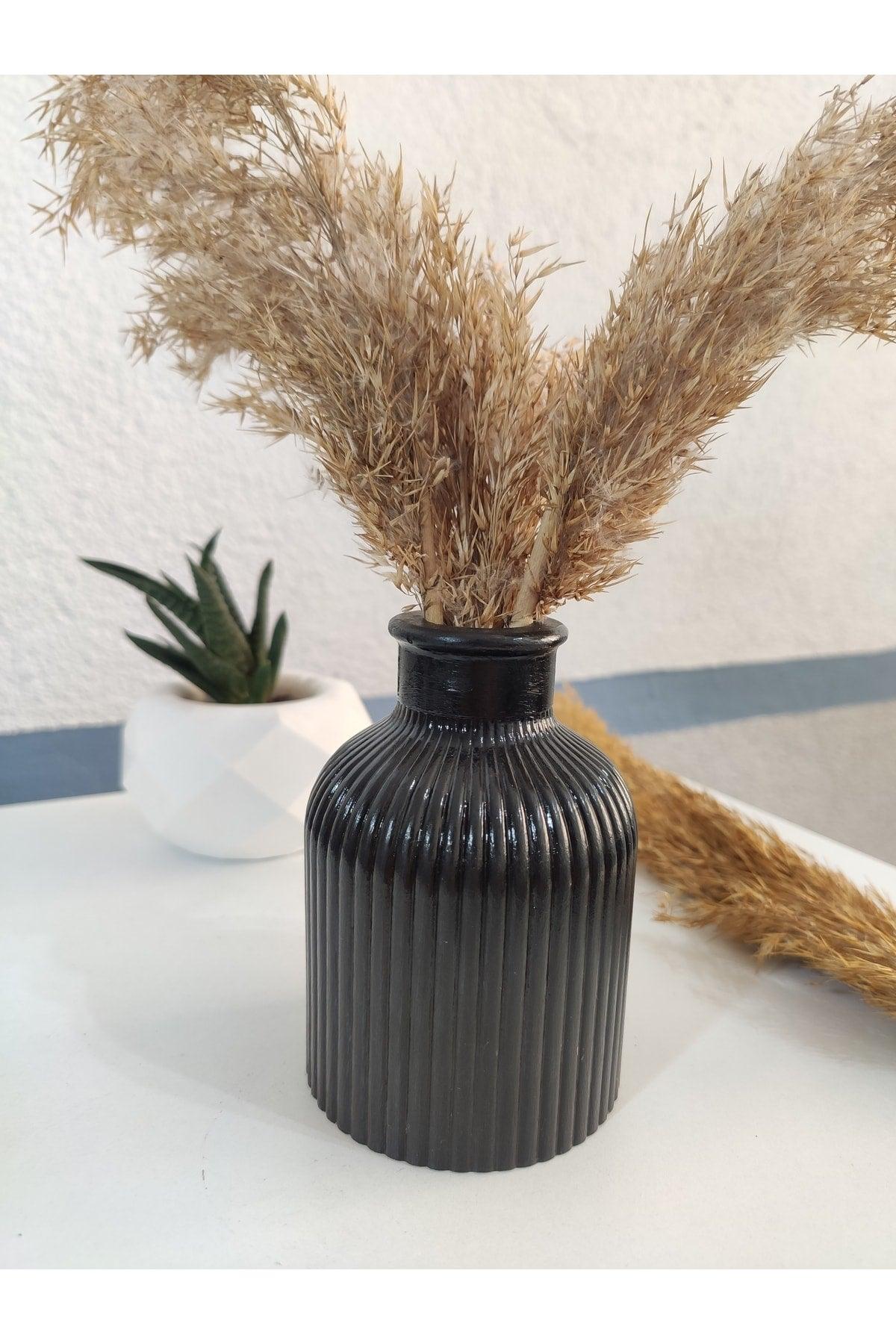 Vase Pampas, Artificial Flower And Dry Flower Vase, Line Pattern Vase - Swordslife